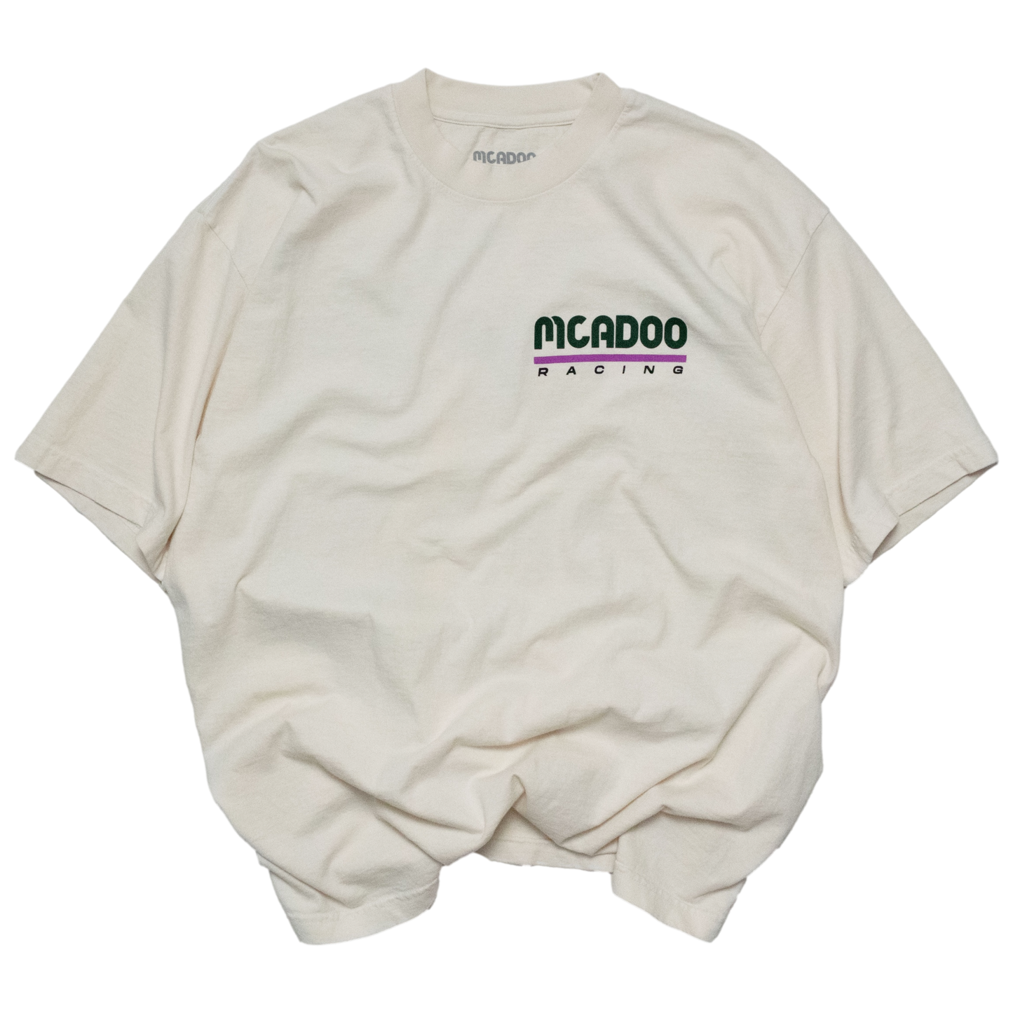 McAdoo Racing T-Shirt - Vintage Cream / Forest Green